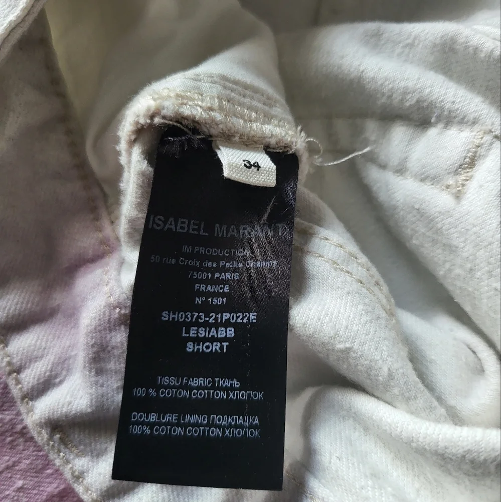 Isabel ÉTOILE Marant Lesiabb Tie-Dye Pattern Frayed Hem Shorts